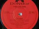 THE WHO-VERY RARE SOUTH AFRICA 45-LONG LIVE ROCK / MY WIFE-7 SINGLE-EXC VINYL