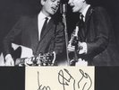 The Everly Brothers - In Person Signed White Card with Photograph.