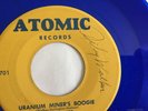 URANIUM MINER'S BOOGIE/No Use To Feel Blue RILEY WALKER SIGNED Atomic Blue Vinyl
