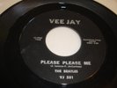 BEATLES- VEE JAY 45 RPM - PLEASE PLEASE ME / FROM ME TO YOU - BLACK LABEL- RARE