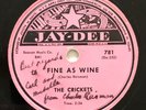 The Crickets: Fine as Wine AUTOGRAPHED Rare R&B Doo-Wop 78 rpm Jay-Dee 1953