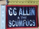 GG ALLIN AND THE SCUMFUCS OFFICIAL PATCH WIFE BEATER MENTORS