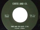 CURTIS AND CO. Time And The Blues 45 on Golden Voice Obscure IL Folk Psych