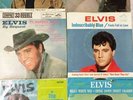 6 Elvis Presley 45 rpm Records w/Gold Standard Milky White Way & Picture Sleeves