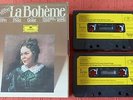 PUCCINI - CASSETTE TAPE X 2 BOX  SET -  LA BOHEME - DEUTSCHE GRAMMOPHON