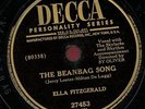 ELLA FITZGERALD. THE BEANBAG SONG / LONESOME GAL. 78 RPM
