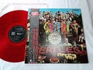 BEATLES SGT.PEPPERS JAPAN ORIGINAL 1982 UK CUTTING LIMITED MONO RED VINYL W/OBI