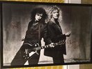 JIMMY PAGE + DAVID COVERDALE SIGNED PROMO PRINT FRAMED LED ZEPPELIN DEEP PURPLE