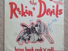 THE ROCKIN DEVILS   BRING BACK ROCK N ROLL + PHOTO SIGNED SLEEVE  HOT STUFF