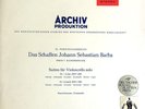 PIERRE FOURNIER / Bach Cello Suites No.1 & 2 / German Archiv Red Stereo 198 186