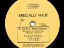 C. & M.A. GOSPEL QUINTETTE (COLORED) - The Royal Telephone / It’s Real - 1923