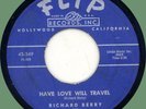 RICHARD BERRY & PHARAOHS Have Love Will Travel / No Room (vinyl press)Flip 1960