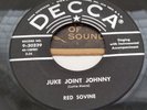 Red Sovine: Juke Joint Johnny / No Thanks Bartender 45 Rockabilly Vinyl Record
