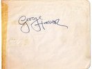 BRILLIANT GEORGE HARRISON SIGNED 1967 AUTOGRAPH BOOK PAGE THE BEATLES