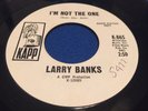 LARRY BANKS Rare 45 NORTHERN SOUL PROMO I'm Not The One KAPP 865