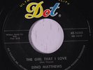 DINO MATTHEWS & GROUP: The Girl That I Love / Lenore 45 Vocal Groups