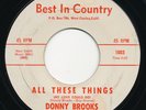 DONNY BROOKS All These Things BEST IN COUNTRY West Coast Rockabilly 45 Hear