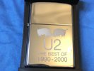 U2 - The Best Of 1990 - 2000 - Rare promo only etched Zippo lighter w/ box