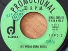 BLACK SABBATH - Paranoico - RARE GUATEMALA RADIO PROMO 45