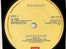 IRON MAIDEN RARE IRISH 45 WASTED YEARS WITH GREEN EMI COMPANY SLEEVE NEAR MINT