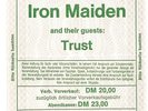 Iron Maiden   In Concert 1982   Ticket / Konzertkarte / Eintrittskarte