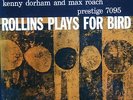 SONNY ROLLINS PLAYS FOR BIRD LP PRESTIGE DG RVG