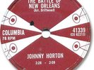 1959 JOHNNY HORTON Country 78 RPM Record. Battle of New Orleans