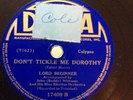 LORD BEGINNER / THE GROWLER 78  I Don't Want No Calaloo DECCA 17409 calypso  V+