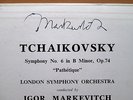Igor Markevitch RARE AUTOGRAPHED SIGNED LP Tchaikovsky 6 LSO Philips A 02239 L