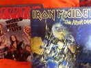 Vintage vinyl double LPs Iron Maiden Live After Death & Scorpions Live World Tou