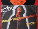 AC/DC R’N’R DAMNATION/SIN CITY 1978 RARE GERMAN 7“ PS BON SCOTT
