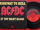 AC/DC HIGHWAY TO HELL / IF YOU WANT BLOOD 1979 RARE FRENCH 7“PS BON SCOTT