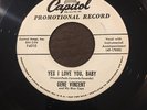 45 RPM GENE VINCENT Promo ROCKY ROAD BLUES VG+