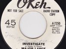 Northern Soul - Major Lance - Investigate - original US Okeh label DEMO