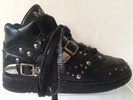 Leather Stud Shoes Boots MICHAEL JACKSON LA GEAR Hi Top Trainers Sneakers 5 7 38