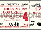 Royal Festival Hall 17 May 1964 BOB DYLAN 1st UK performance ticket