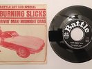 THE BURNING SLICKS Hot Rod 45 Record w/1964 CORVETTE Picture Sleeve Drag Racing