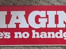 HARRY NILSSON JOHN LENNON Imagine There's No Hand Guns Sticker
