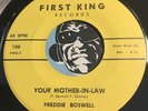 FREDDIE BOSWELL R&B Blues Rocker 45 Your Mother In Law b/w When You're Crying
