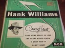 Hank Williams, Crazy Heart, MGM EP X1014, cov, vg+, Rec, vg++