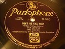 JAZZ LILY LAPIDUS Don't Be Like That / Take A Good Look PARLOPHONE R310 V++/V+