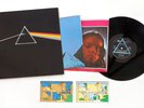 PINK FLOYD LP THE DARK SIDE OF THE MOON, GATEFOLD, STICKERS & POSTERS, UK 1973