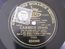 Suzanne Brohly Leon Beyle Bizet Carmen Gramophone Monarch 12