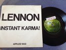 JOHN LENNON + YOKO ONO - INSTANT KARMA rare UK 1970 PROMO SAMPLE / BEATLES MINT-