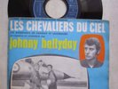 johnny hallyday rare sp 370450 les chevaliers du ciel pochette papier label bleu