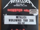 Metallica Live at Webster Hall, New York, NY - September 27th, 2016 3xLP *SEALED