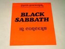 BLACK SABBATH - IN CONCERT - ORIGINAL PROGRAMME 1973 RARE  OZZY OSBOURNE F37