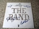 SIGNED/AUTOGRAPHED-THE BAND-RICK DANKO/LEVON HELM/HUDSON+2/LP RECORD COVER/DYLAN