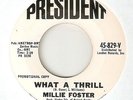 MILLIE FOSTER What A Thrill PRESIDENT PROMO  NORTHERN SOUL 45
