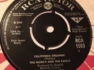The Mama's And The Papa's California Dreamin 7 Inch Single Vinyl Record 1965